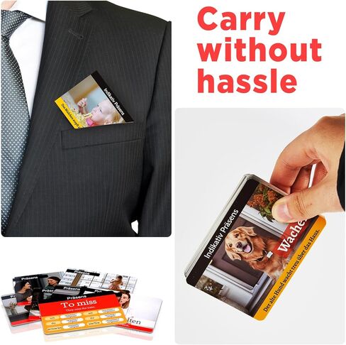 gisgfim 300 Pcs German Words Vocabulary Flash Cards with Pictures German Verb Conjugation Present Flash Cards Learn Essential German Language Vocabulary Words for Beginners Adults Kids in Saudi Arabia