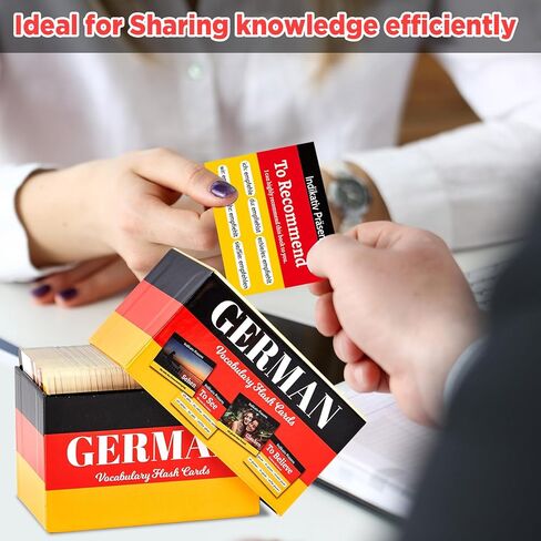 gisgfim 300 Pcs German Words Vocabulary Flash Cards with Pictures German Verb Conjugation Present Flash Cards Learn Essential German Language Vocabulary Words for Beginners Adults Kids in Saudi Arabia