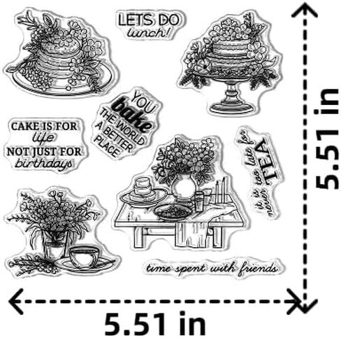 4 Birds Set -Sentiments Rubber Clear Stamps Set for Card Making Acrylic Stamp Block Tools with Grid Lines Craft Supplies DIY Scrapbooking Notebook Stamps in Saudi Arabia