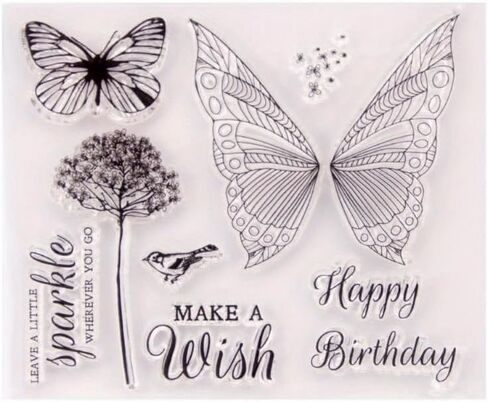 Butterfly Transparent Silicone Clear Rubber Stamp Sheet Cling Scrapbooking DIY in Saudi Arabia
