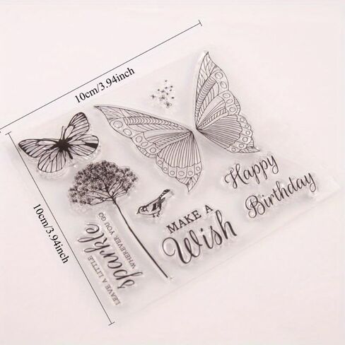 Butterfly Transparent Silicone Clear Rubber Stamp Sheet Cling Scrapbooking DIY in Saudi Arabia