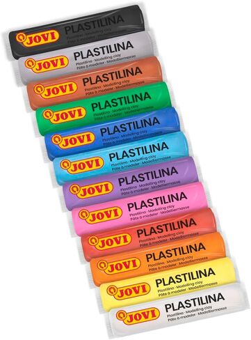 Jovi - Modeling Clay School Pack, 288 Bars, 12 Colors, 9.5 lb Total, Non-Drying Plasticine for Arts and Crafts, Back to School Supplies for Teachers, Bulk Buy in Kuwait