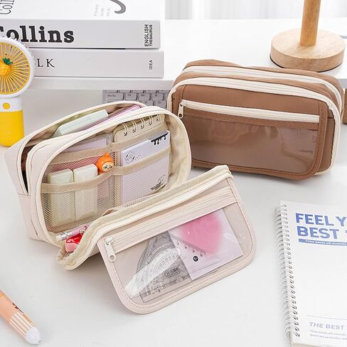 Capacity Pencil Pen Case Office Large Storage High Capacity Bag Pouch Holder Box Organizer in Saudi Arabia