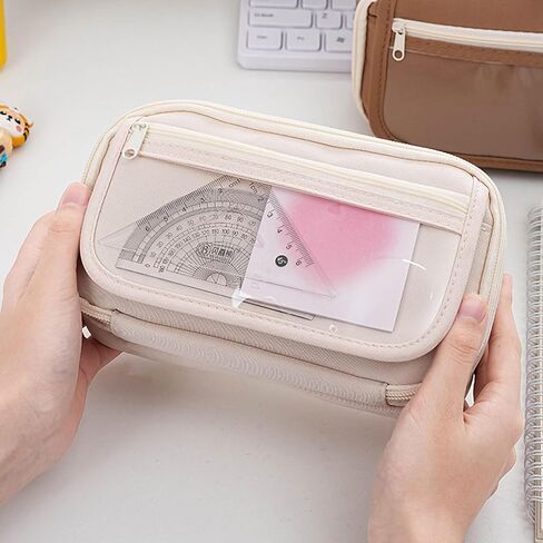Capacity Pencil Pen Case Office Large Storage High Capacity Bag Pouch Holder Box Organizer in Saudi Arabia