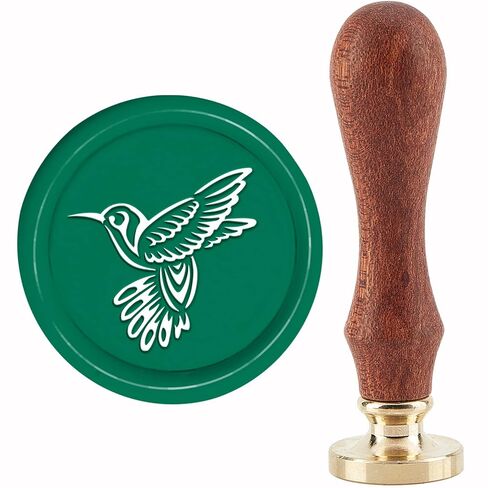 CRASPIRE Hummingbird Wax Seal Stamp Vintage Sealing Wax Stamps 30mm Retro Wood Removable Brass Head for Wedding Invitations Envelopes Halloween Christmas Thanksgiving Gift Packing in Saudi Arabia