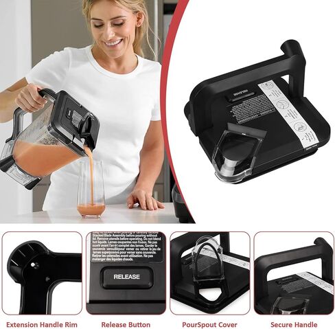 استبدال غطاء خلاط Ninja، استبدال غطاء القفل، أجزاء غطاء الأغطية العلوية لسلسلة BL610 BN750 CO610B BN751 DB751A BN800 CT610، ختم آمن، آمن، يدوم طويلاً in Kuwait