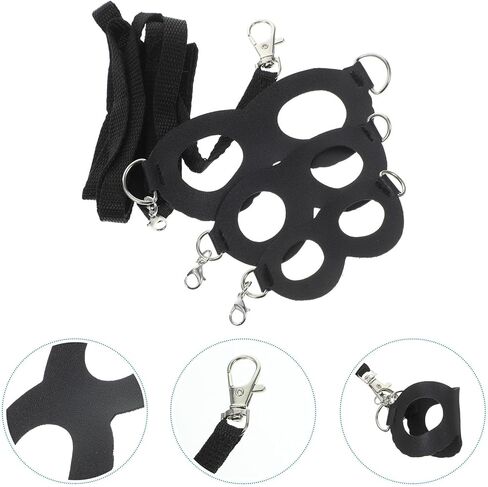 POPETPOP Adjustable Black Reptile Harness Leash for Bearded Dragon and Gecko, Small Animal Chest Strap for Outdoor Walking and Training in Saudi Arabia