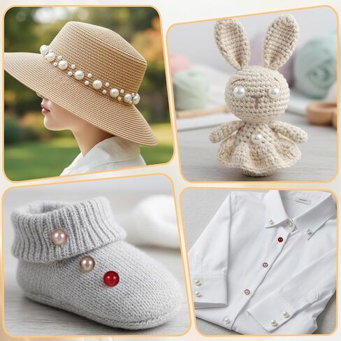 Pearl Buttons, Pearl Buttons for Clothes No Sew Button Pearls Brooch Safety Pins for Women Fixed Brooches Reusable for Clothes Dresses DIY Craft Removable(White, Black, Pink, Red, Brown,50) in Saudi Arabia