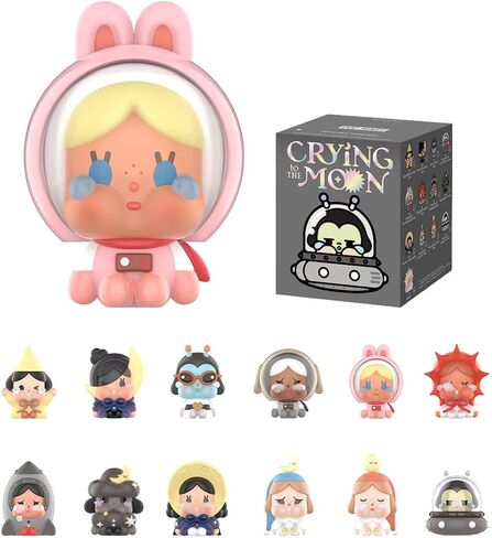 POP MART Crybaby Crying to The Moon-Sitting Series Blind Box Figures, Collectible Toys Home Decorations, Holiday Birthday Gifts for Girls and Boys, Single Box in Saudi Arabia