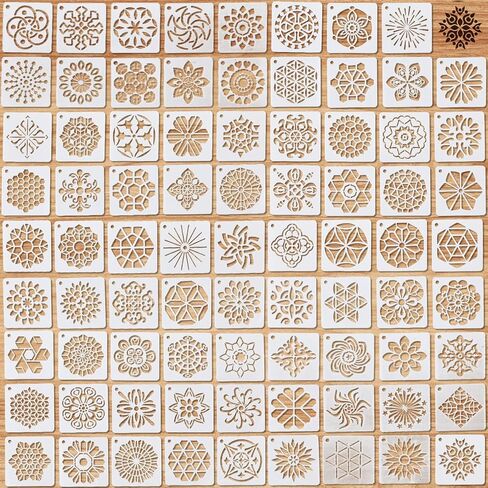 Teling 80 Pieces 3 x 3 Inch Christmas Reusable Plastic Art Craft Kits for DIY Painting Art Projects Wood Wall Floor Fabric Furniture Tile Holiday Stencils Decorations Xmas Tree Stencils Craft Kits in Saudi Arabia