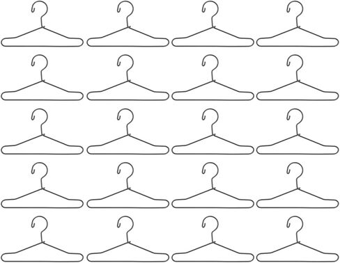 شماعات ملابس الدمى من أنجويلي، شماعات صغيرة لملابس الدمى، 20 قطعة من الرف المعدني الصغير للأطفال، منظم رف صغير متين لتخزين الملابس وعرض مصغر، ملحقات خزانة الملابس، أسود in Kuwait