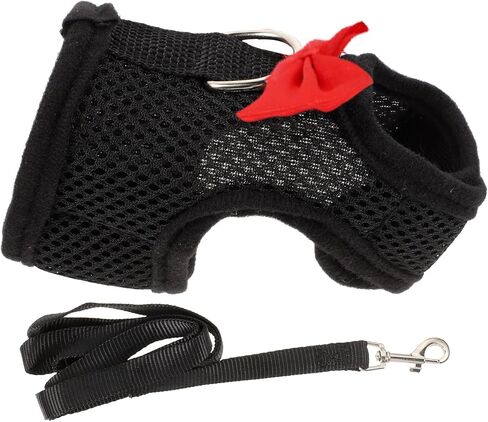 Adjustable Breathable Vest Harness Leash Set for Guinea Pigs and Rabbits, Chest 20-23cm, Dark Pet Walking Leash for Outdoor Use in Saudi Arabia