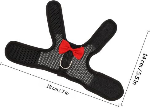 Adjustable Breathable Vest Harness Leash Set for Guinea Pigs and Rabbits, Chest 20-23cm, Dark Pet Walking Leash for Outdoor Use in Saudi Arabia