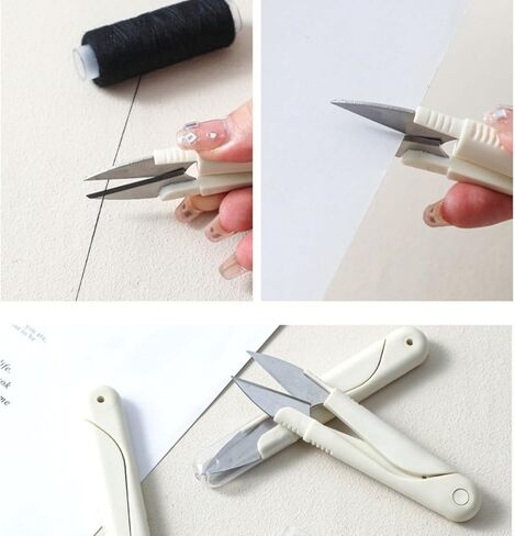 Sewing Scissors with Lid Thread Snip, Stainless Cutter Scissors with Comfort Grip for Embroidery, Crochet & Cross Stitch(1 Piece) in Saudi Arabia