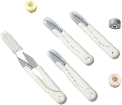 Sewing Scissors with Lid Thread Snip, Stainless Cutter Scissors with Comfort Grip for Embroidery, Crochet & Cross Stitch(1 Piece) in Saudi Arabia