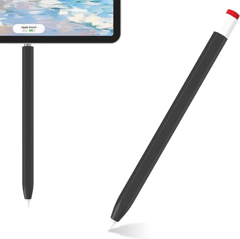 LOVE MEI Silicone Case for Apple Pencil Silicone Sleeve for 1st Generation Holder Protective Skin Cover case for iPad, Cute Carrot Accessories Soft Grip Pouch with Pencil Tip Cover (Yellow) in Saudi Arabia