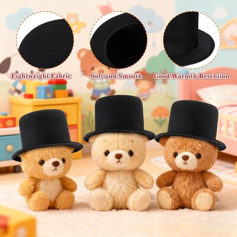 قبعات علوية سوداء صغيرة من Angoily، 4 قطع من قبعات رجل الثلج للحرف اليدوية، قبعة سانتا الرسمية الصغيرة لتماثيل رجل الثلج، قبعات صغيرة للحيوانات الأليفة مصنوعة يدويًا للكلاب أو القطط لتزيين شعر حفلات عيد الميلاد in Kuwait