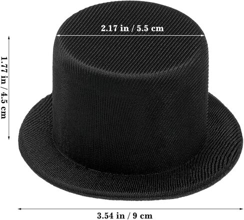 قبعات علوية سوداء صغيرة من Angoily، 4 قطع من قبعات رجل الثلج للحرف اليدوية، قبعة سانتا الرسمية الصغيرة لتماثيل رجل الثلج، قبعات صغيرة للحيوانات الأليفة مصنوعة يدويًا للكلاب أو القطط لتزيين شعر حفلات عيد الميلاد in Kuwait