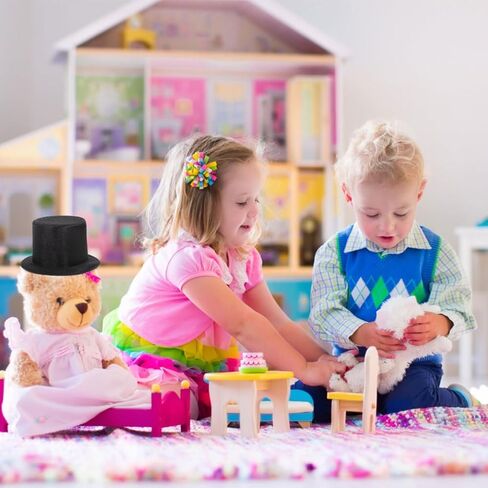 قبعات علوية سوداء صغيرة من Angoily، 4 قطع من قبعات رجل الثلج للحرف اليدوية، قبعة سانتا الرسمية الصغيرة لتماثيل رجل الثلج، قبعات صغيرة للحيوانات الأليفة مصنوعة يدويًا للكلاب أو القطط لتزيين شعر حفلات عيد الميلاد in Kuwait