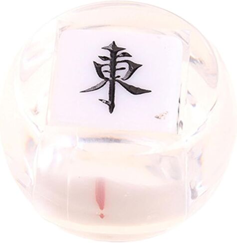 Chinese Mahjong Dice,Multi Sided Game Dice,Party Favors,Table Game,Board Game Entertainment Toy Polyhedral Dice for KTV Party, Clear Green in Kuwait