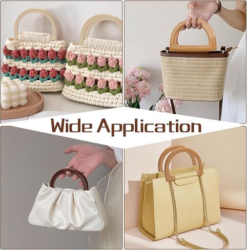 Zorfeter 12 Pack D Shape Purse Handles, 6 Colored Bag Handles for DIY Bag Making/Beach Bag in Saudi Arabia