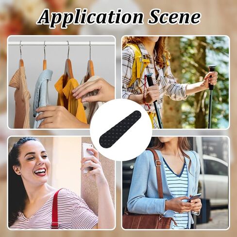 24 Pcs Non-Slip Shoulder Bag Strap Gripper, Self Adhesive Bag Holder Silicone Non-Slip Pad Sticker Purse Strap for Shoulder Bag Purse Handbag Backpack, Black in Saudi Arabia