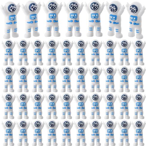 50 Pcs Mini Astronaut Figurines, Miniature Astronaut Toy Spaceman Figures for Kids Space Party Favor Easter Egg Stuffers Birthday Piñata Classroom Gift Prize Reward Goodie Bag (Multicolor) in Saudi Arabia