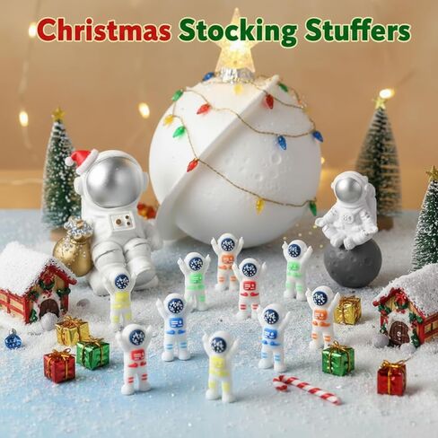 50 Pcs Mini Astronaut Figurines, Miniature Astronaut Toy Spaceman Figures for Kids Space Party Favor Easter Egg Stuffers Birthday Piñata Classroom Gift Prize Reward Goodie Bag (Multicolor) in Saudi Arabia