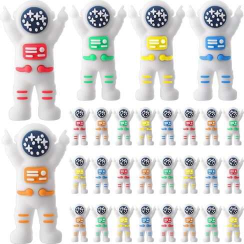50 Pcs Mini Astronaut Figurines, Miniature Astronaut Toy Spaceman Figures for Kids Space Party Favor Easter Egg Stuffers Birthday Piñata Classroom Gift Prize Reward Goodie Bag (Multicolor) in Saudi Arabia