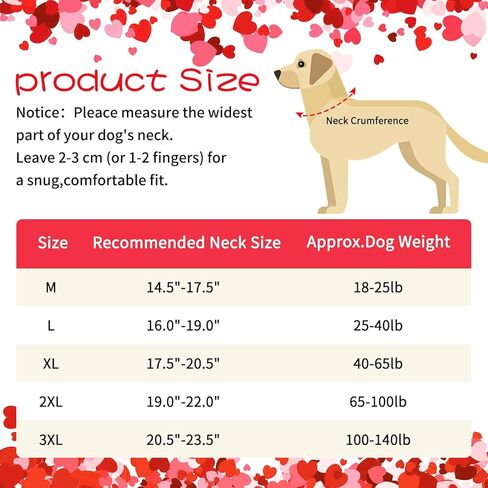BWOGUE Valentine's Day Adjustable Bubblegum Dog Collar Necklace - Valentine’s Day Pet Collar Jewelry for Medium Large Dogs, Cute Sparkly Dogs Accessory for Birthday & Daily Wear (XL,17.5"-20.5") in Saudi Arabia