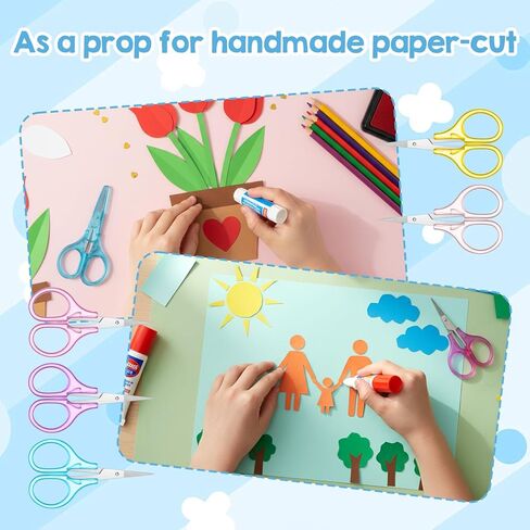 50 Pcs Embroidery Scissors Set Small Craft Scissors Mini Detail Stainless Steel with Protective Covers 5 Colors for DIY Sewing Needlepoint Paper Cutting Student Office Art Supplies 3.54 x 1.77 Inch in Saudi Arabia