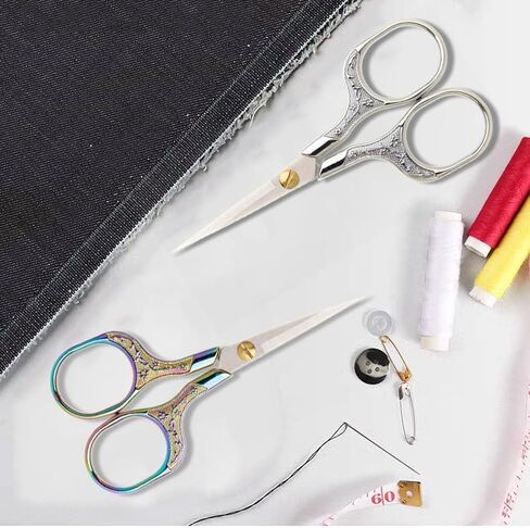 2 Piece Small Sewing Scissors Sharp Embroidery Crochet Scissors, Crochet accessories Yarn fabric scissors for Needlework Arts & Crafts DIY Tools in Saudi Arabia