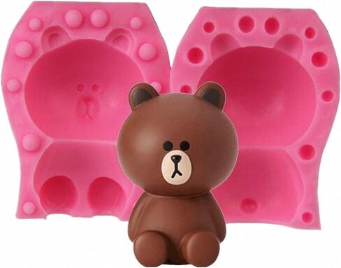 Small Size 3D Bear Candle Mold - MoldFun Teddy Bear Silicone Mold for Fondant, Cake Decorating, Chocolate, Handmade Soap, Lotion Bar, Bath Bomb, Wax, in Saudi Arabia