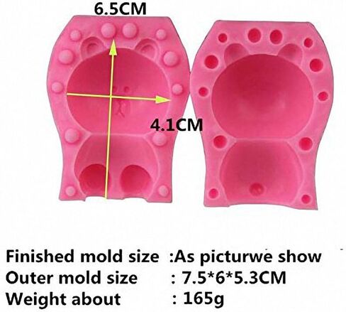 Small Size 3D Bear Candle Mold - MoldFun Teddy Bear Silicone Mold for Fondant, Cake Decorating, Chocolate, Handmade Soap, Lotion Bar, Bath Bomb, Wax, in Saudi Arabia