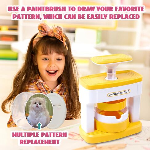 آلة صنع الأزرار SolaceShine، 55 مم (2.16 بوصة) أجزاء الأزرار DIY آلة ضغط شارة الدبوس الجديدة مع 48 قطعة من صانع الأزرار لصانع الدبابيس في عيد الميلاد وأعياد الميلاد وعيد الشكر وهدية عيد الحب in Kuwait