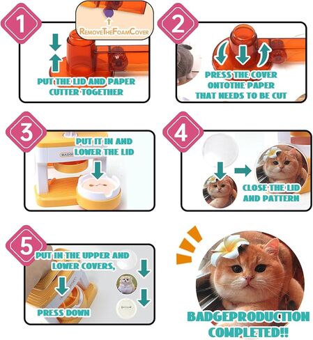 آلة صنع الأزرار SolaceShine، 55 مم (2.16 بوصة) أجزاء الأزرار DIY آلة ضغط شارة الدبوس الجديدة مع 48 قطعة من صانع الأزرار لصانع الدبابيس في عيد الميلاد وأعياد الميلاد وعيد الشكر وهدية عيد الحب in Kuwait