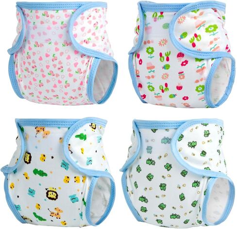 4PCS Reborn Baby Dolls Diapers for 17-22 Inch Reborn Baby Doll Clothes Adjustable Baby Doll Diapers Reusable in Saudi Arabia