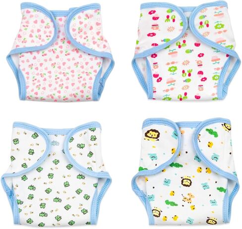 4PCS Reborn Baby Dolls Diapers for 17-22 Inch Reborn Baby Doll Clothes Adjustable Baby Doll Diapers Reusable in Saudi Arabia