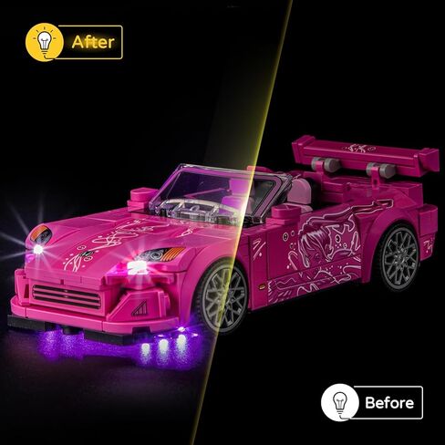 YEABRICKS LED Light for Lego-77241 Speed ​​Champions 2 Fast 2 Furious Honda S2000 نموذج مكعبات البناء (مجموعة البناء غير متضمنة) in Saudi Arabia