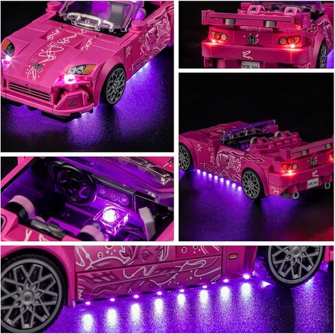 YEABRICKS LED Light for Lego-77241 Speed ​​Champions 2 Fast 2 Furious Honda S2000 نموذج مكعبات البناء (مجموعة البناء غير متضمنة) in Saudi Arabia