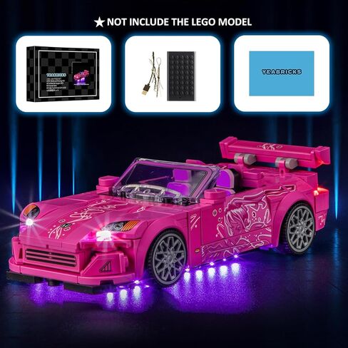 YEABRICKS LED Light for Lego-77241 Speed ​​Champions 2 Fast 2 Furious Honda S2000 نموذج مكعبات البناء (مجموعة البناء غير متضمنة) in Saudi Arabia