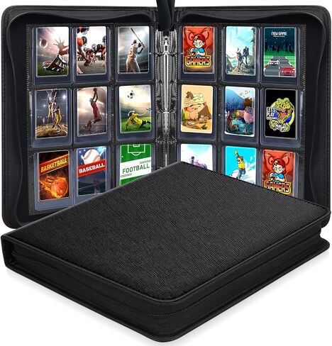 يحمل Toploaders Binder 360 Toploaders و9 جيوب لحامل البطاقات الصلبة مقاس 3 × 4 بوصات مناسب لبطاقات البيسبول Yugioh وMTC وTCG وبطاقات الألعاب والبطاقات الرياضية in Kuwait