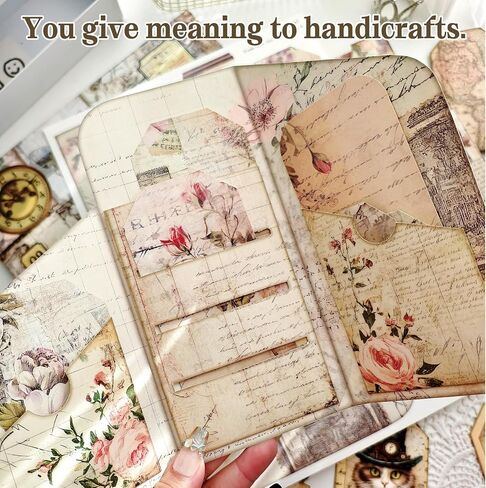 Junk Journal Supplies, Vintage Decorative Scrapbook Supplies for Junk Journal Card Making Picture Art Collage DIY in Saudi Arabia
