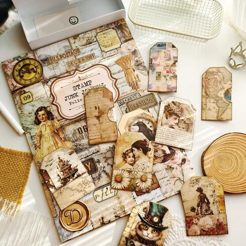 Junk Journal Supplies, Vintage Decorative Scrapbook Supplies for Junk Journal Card Making Picture Art Collage DIY in Saudi Arabia