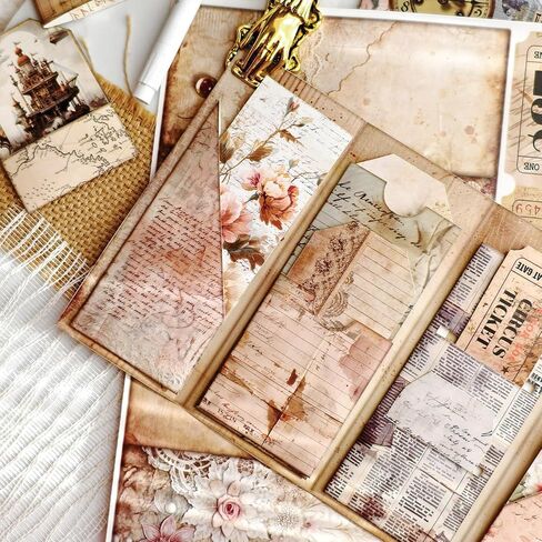 Junk Journal Supplies, Vintage Decorative Scrapbook Supplies for Junk Journal Card Making Picture Art Collage DIY in Saudi Arabia