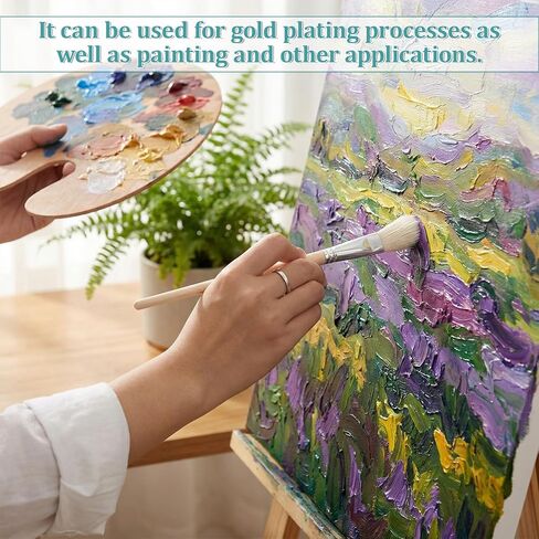 8 PCS Mop Brush for Acrylic Painting Professional Blending Brush Assorted Size Artist Brushes with Wooden Handle for Acrylic, Watercolor, Gouache Oil in Kuwait