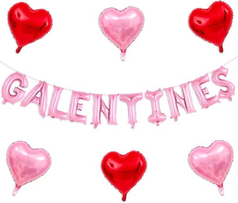 بالونات جالنتينا الذهبية الوردية، بالونات يوم جالنتينا مقاس 40.64 سم، بالون قلب ذهبي وردي وردي لحفلات جالنتينايز، ديكور غرفة الفندق والمكتب والفصول الدراسية in Kuwait