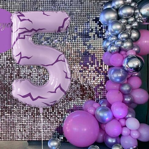 K-pop Tattoo 40 Inch Number 5 Foil Balloon, Anime Themed Big Large Number Balloon for K-pop Anime Themed Boys Girls Birthday Anniversary Party Decorations in Saudi Arabia