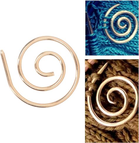 Spiral Cable Knitting Needle, Stainless Steel Spiral Cable Needle Knitting Needle Stoppers for Yarn Sewing Crochet Knitters (1PCS) in Saudi Arabia