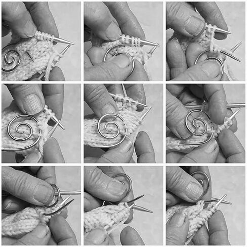 Spiral Cable Knitting Needle, Stainless Steel Spiral Cable Needle Knitting Needle Stoppers for Yarn Sewing Crochet Knitters (1PCS) in Saudi Arabia